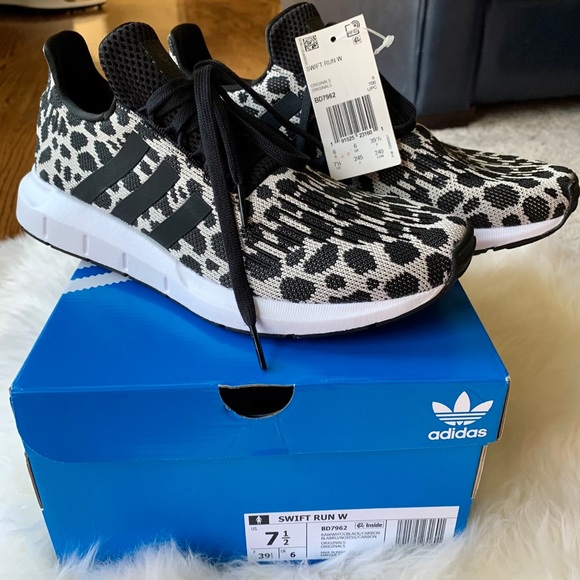 adidas Swift Run "Raw White/Black" Women's Shoe - Picture 2 of 5